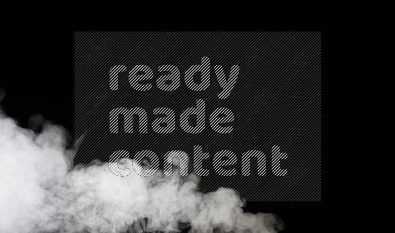 irregular white smoke on black background.