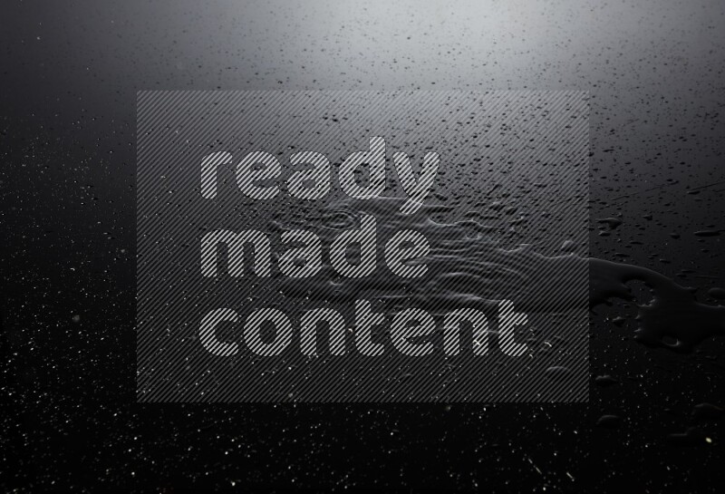 water drops, and droplets on black background