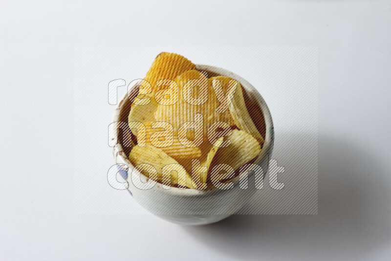 Chips snacks on white background