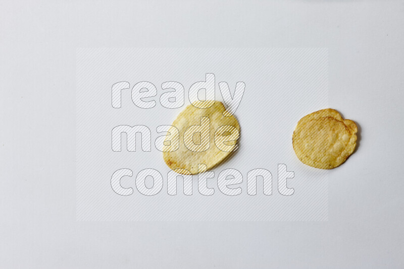 Chips snacks on white background