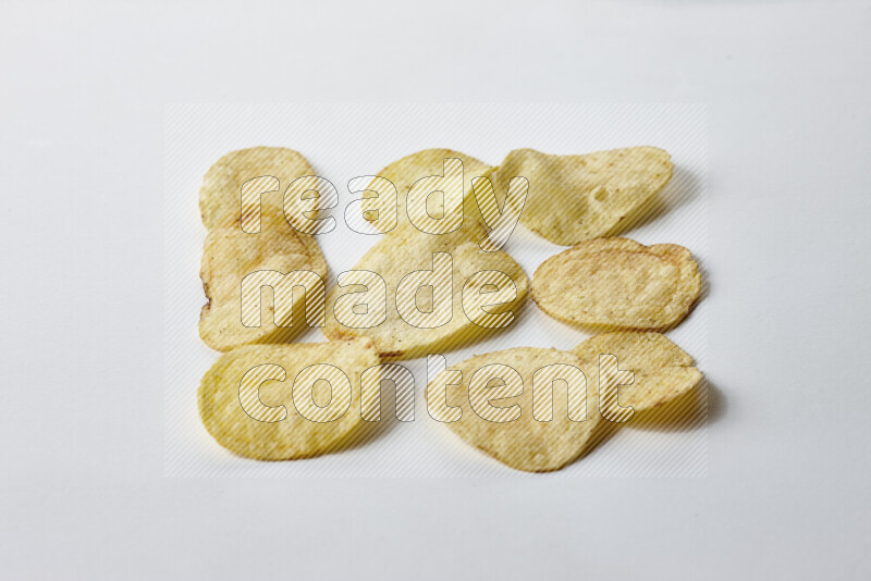 Chips snacks on white background