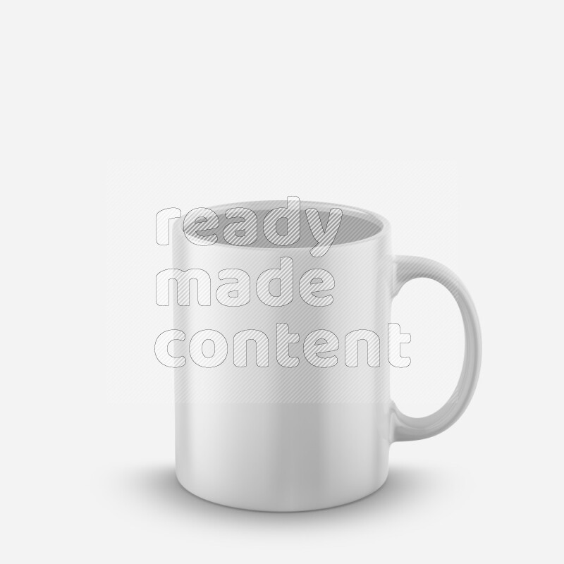 Ceramic glossy mug mockup isolated on white background 3d rendering