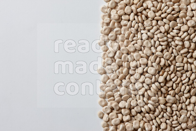 Lupin Beans on white background