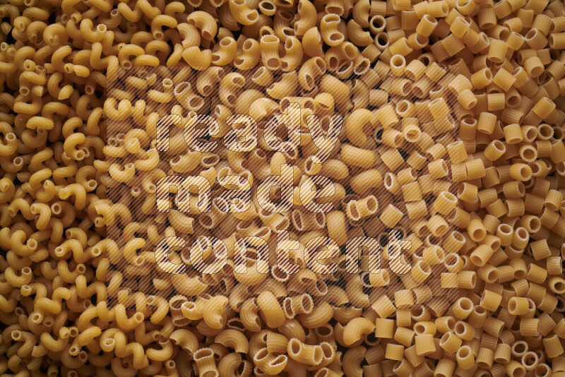 3 types of pasta filling the frame