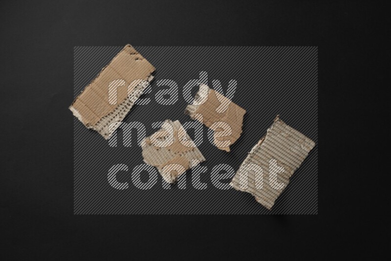 Cardboard on black background