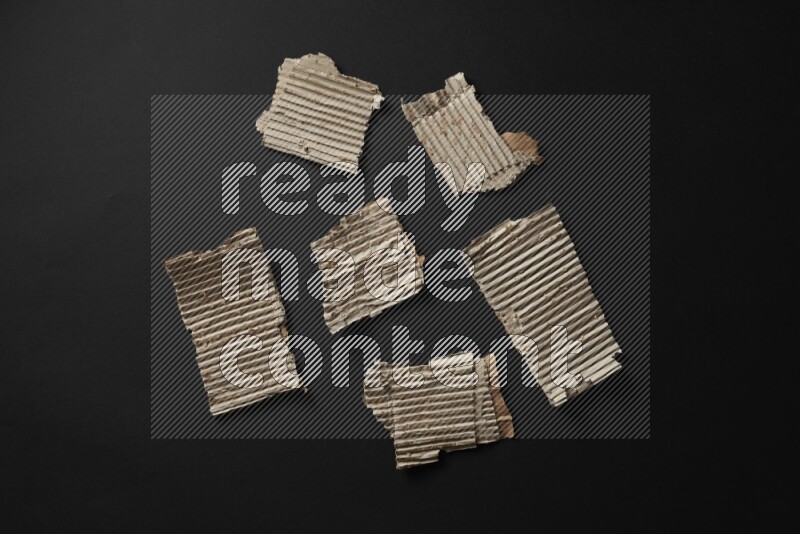 Cardboard on black background