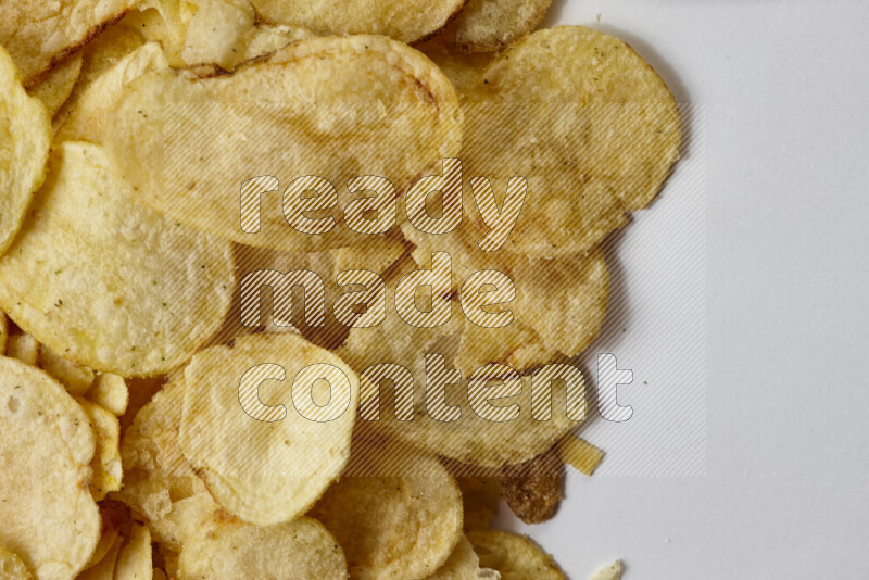 Chips snacks on white background