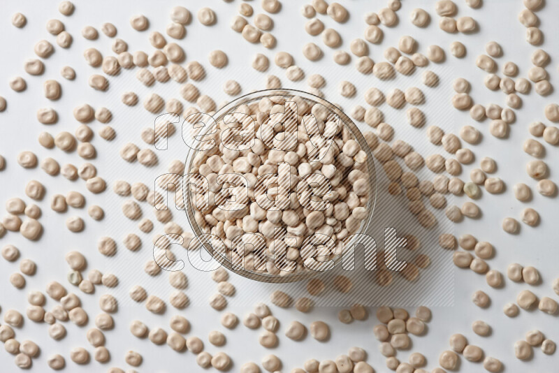Lupin Beans on white background