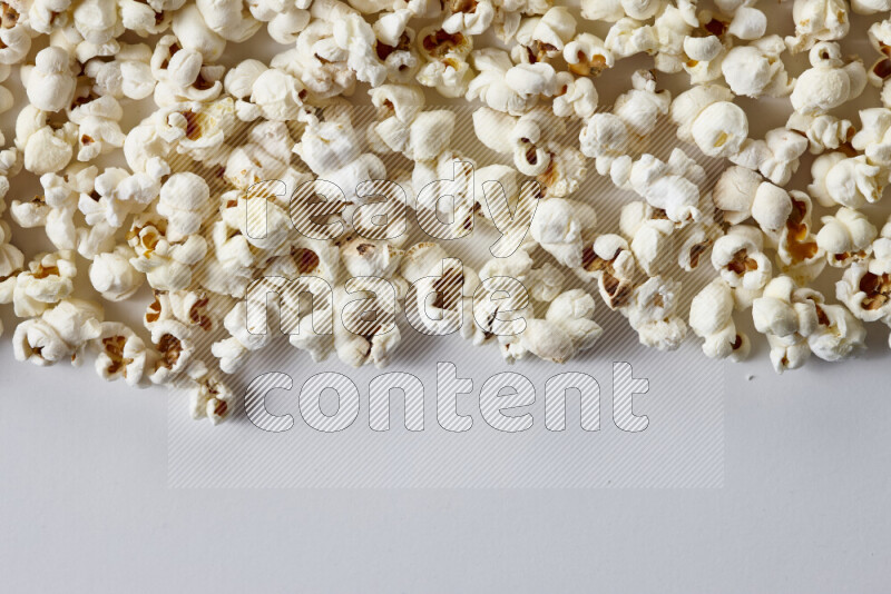 Popcorn snacks on white background