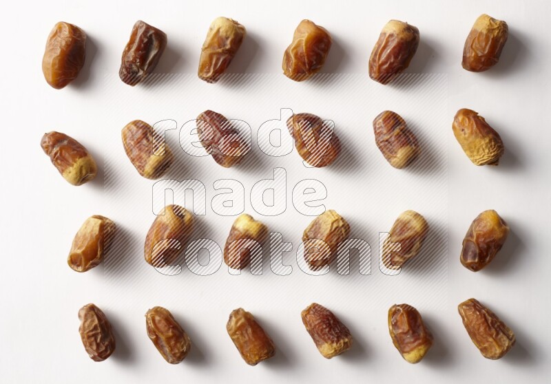 Dates on white background
