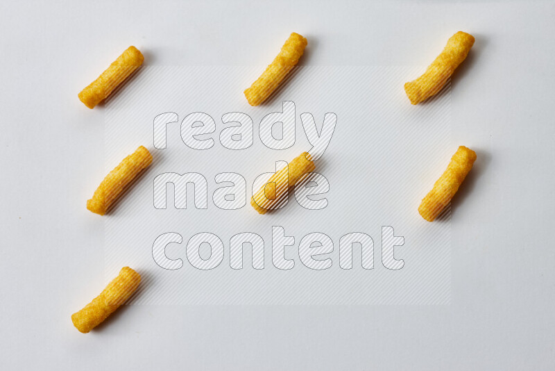 Puffs snacks on white background