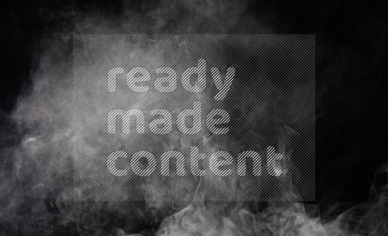 irregular white smoke on black background.