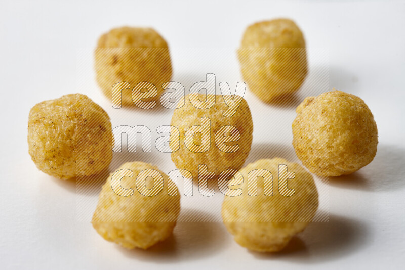 Puffs snacks on white background