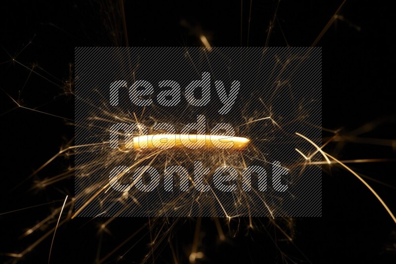 Sparkler candle isolated on black background
