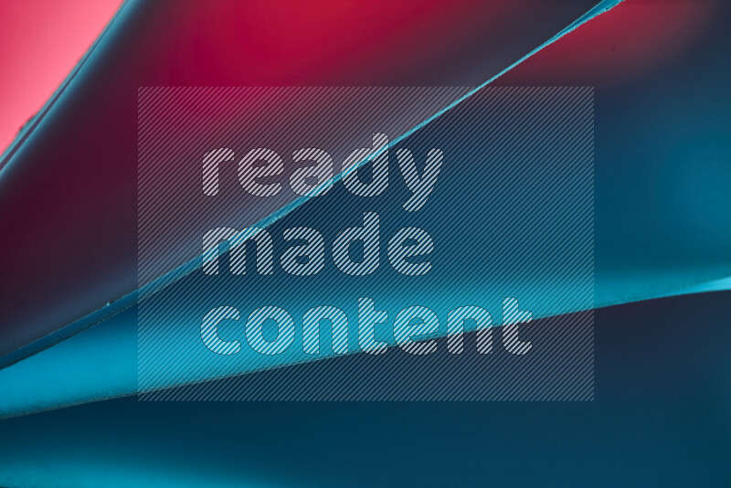 An abstract art piece displaying smooth curves in warm and cold gradients created by colored light