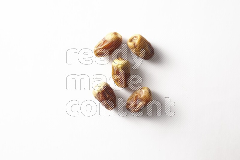 Dates on white background