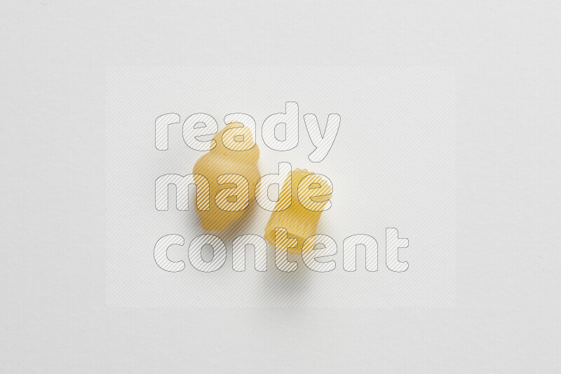 Different pasta types on white background