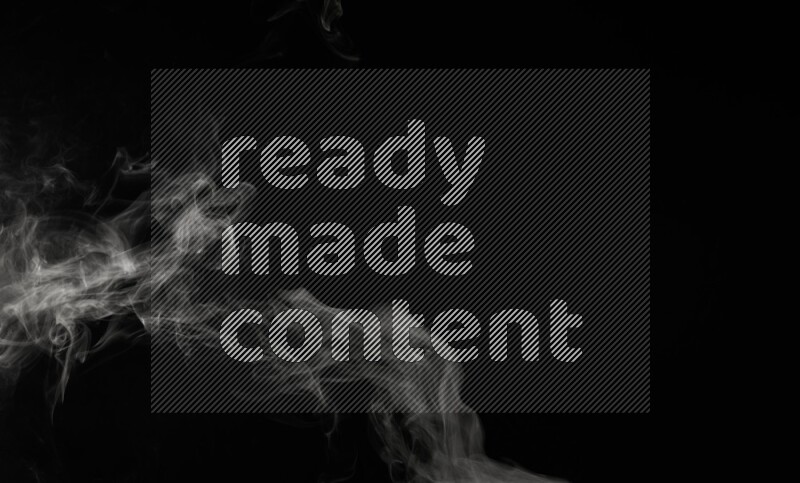 irregular white smoke on black background.