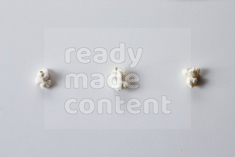 Popcorn snacks on white background
