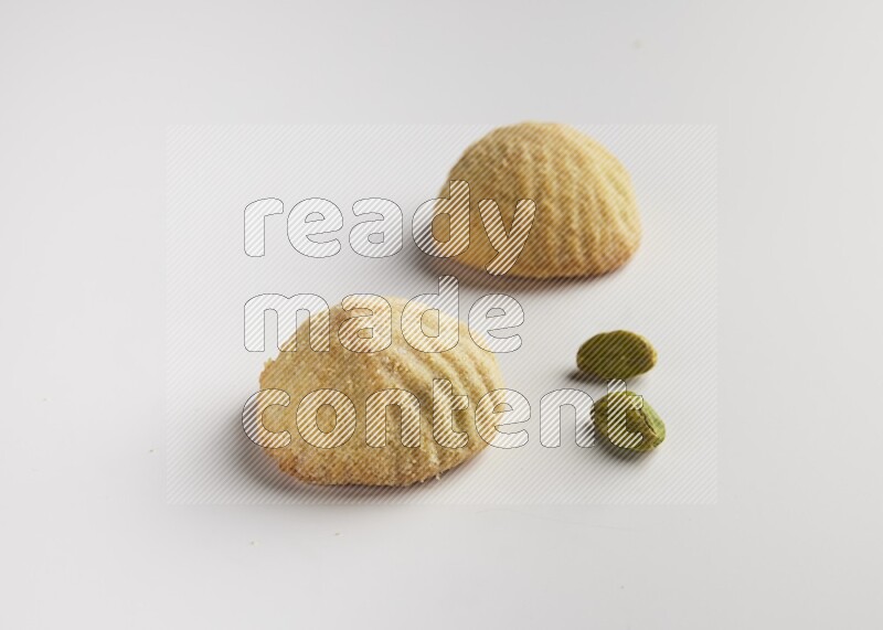 Two Pieces of Maamoul direct on white background