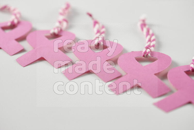 Cancer awareness signs on white background