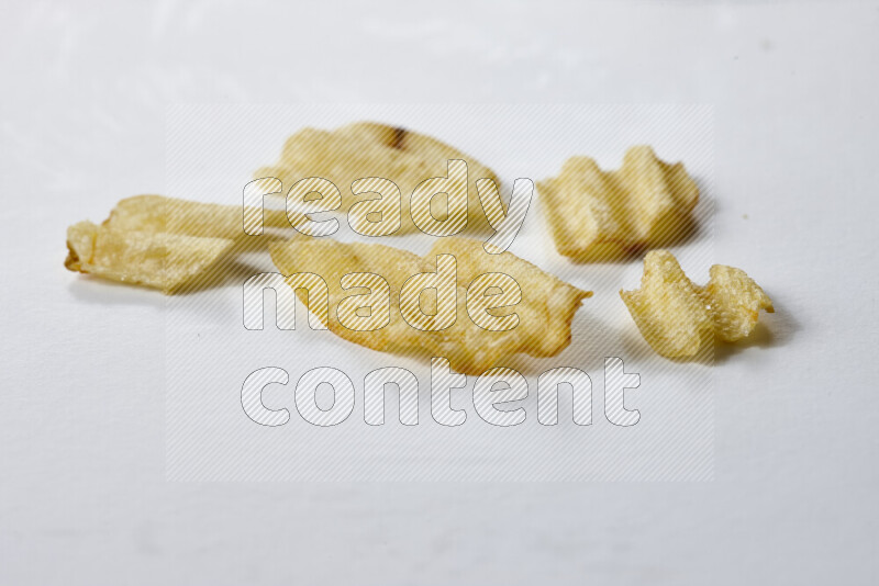 Chips snacks on white background