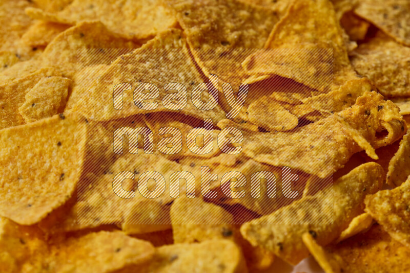Nachos snacks on white background