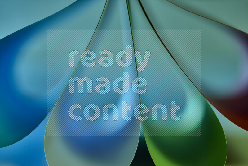 فن تجريدي يعرض منحنيات وتدرجات اللون مكونه بضوء ملون