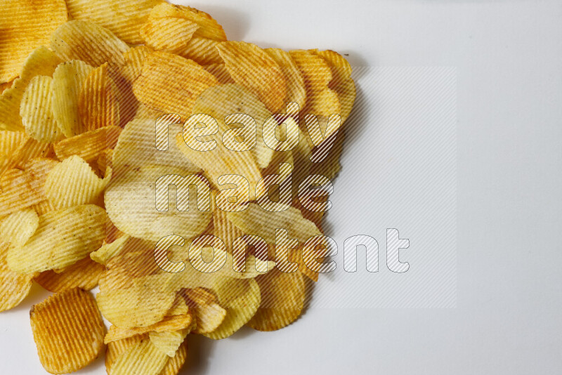 Chips snacks on white background
