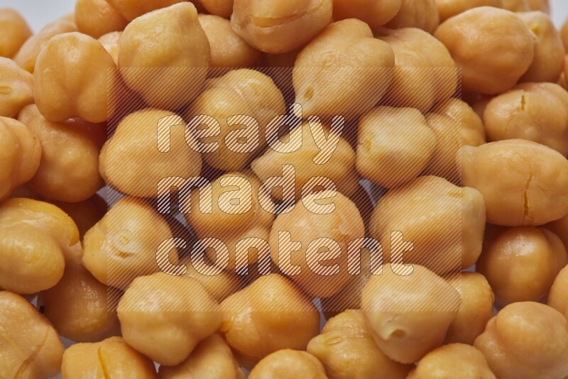 Boiled chickpeas on white background