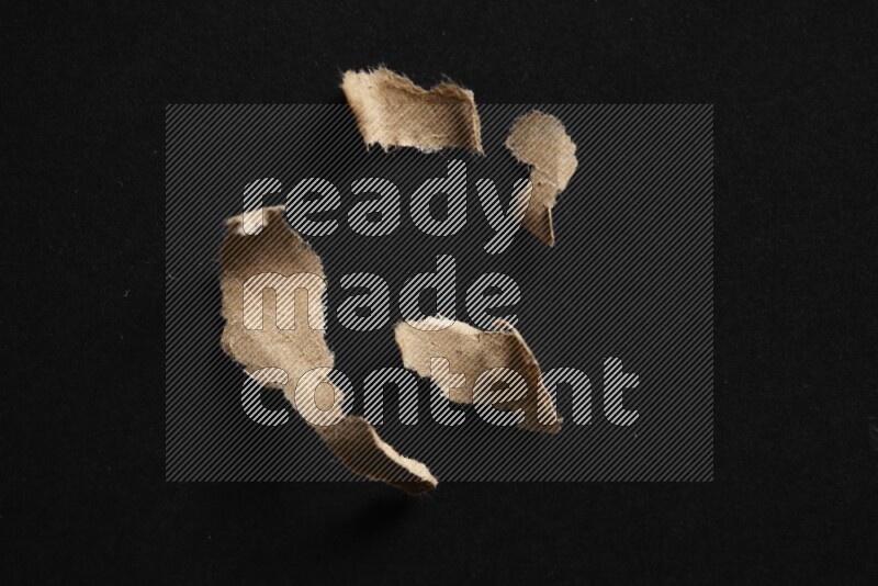 Cardboard on black background