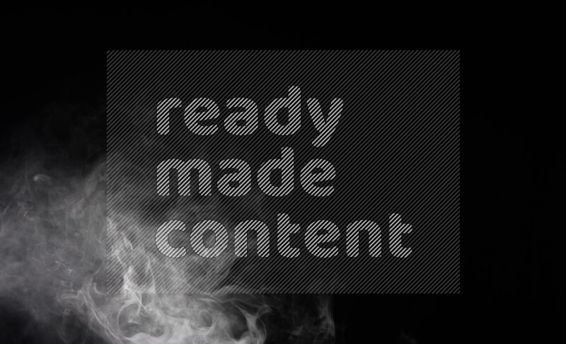 irregular white smoke on black background.