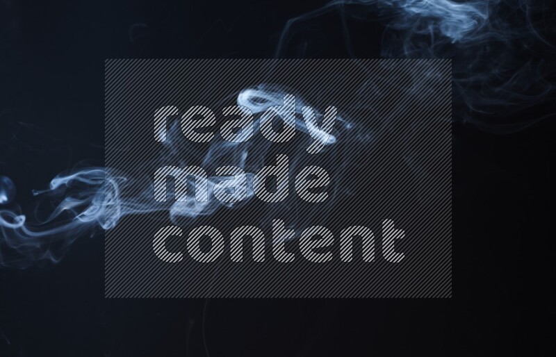 Wavy smoke motion in blue