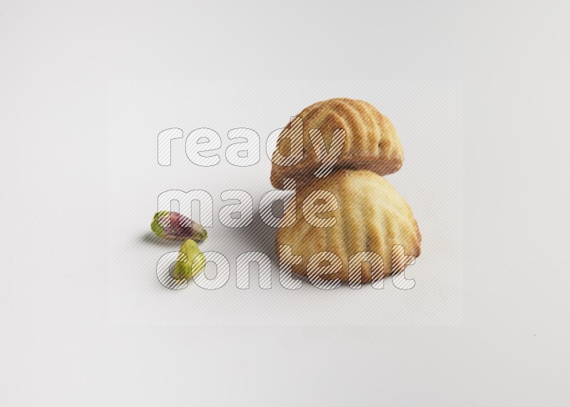 Two Pieces of Maamoul direct on white background
