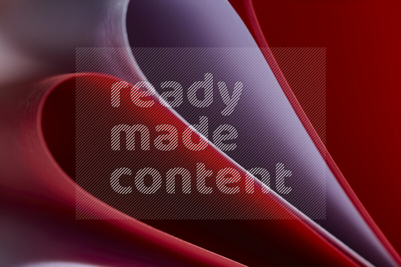 فن تجريدي يعرض المنحنيات المرتبة للأوراق باللون الارجواني والأحمر