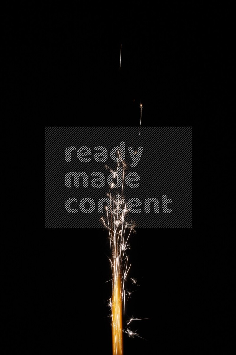 Sparkler candle isolated on black background