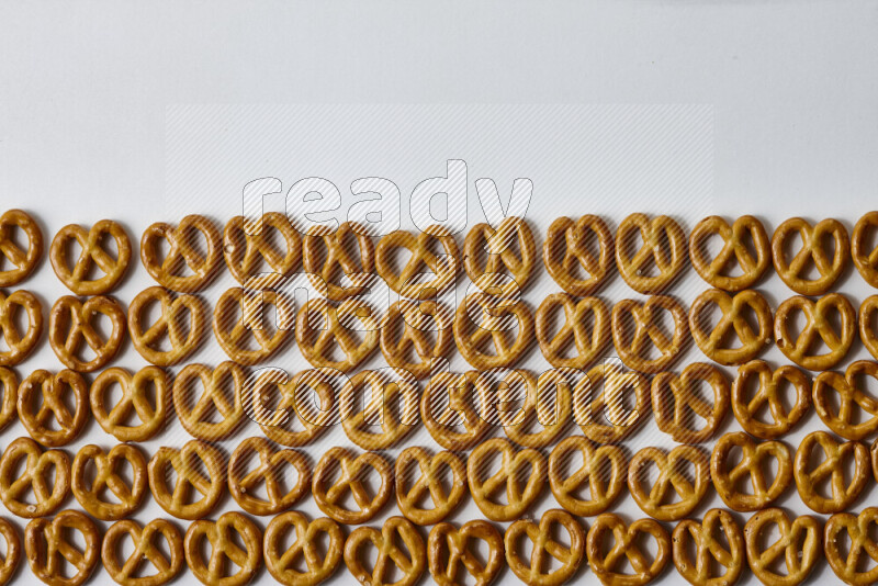 Pretzels snacks on white background